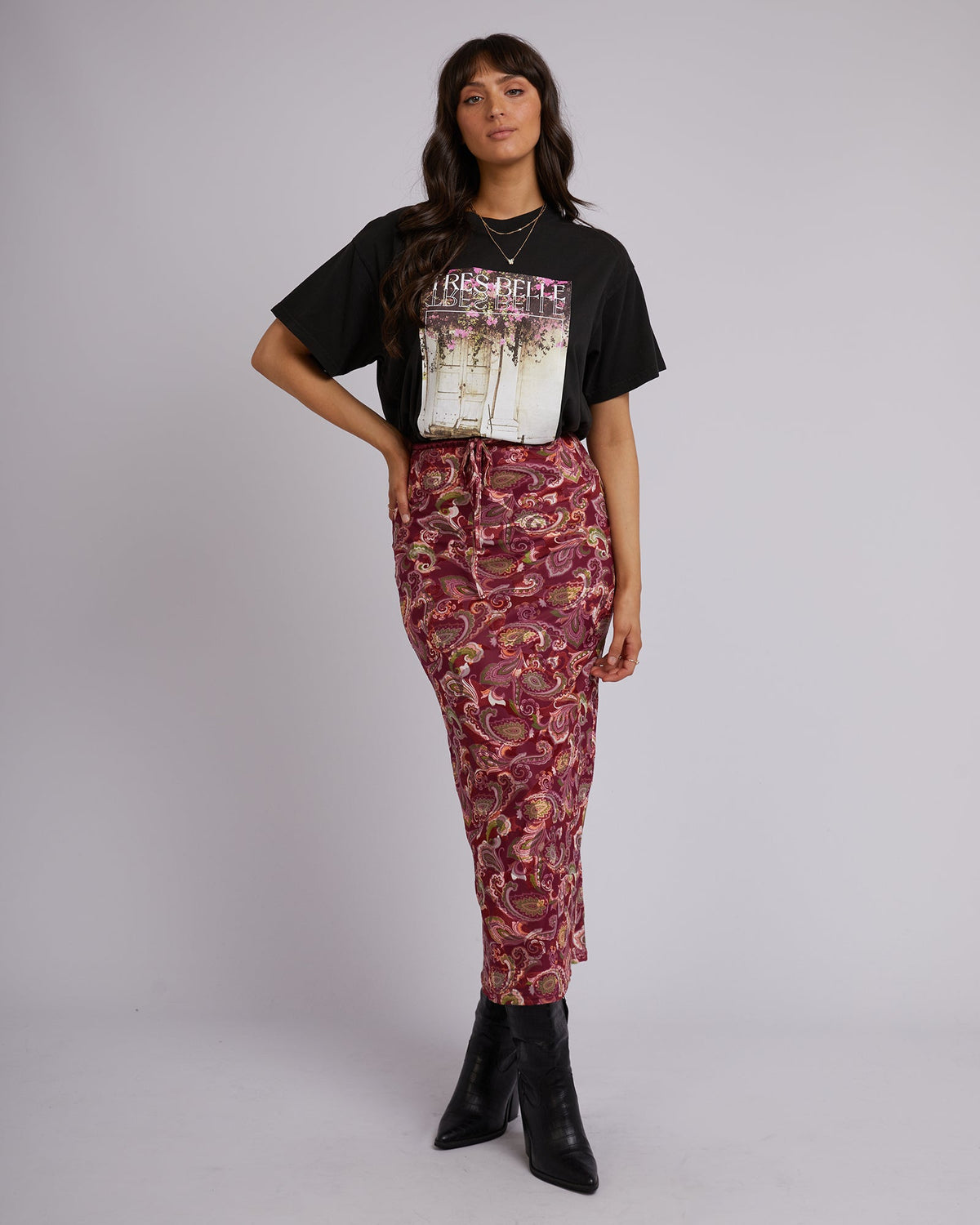 All About Eve-Poet Maxi Skirt Print-Edge Clothing