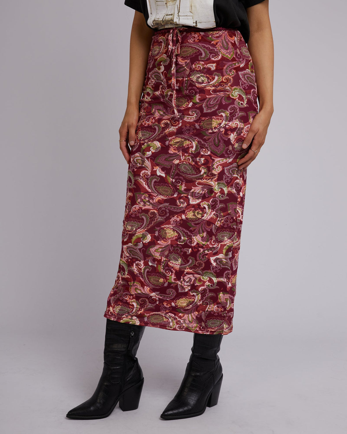 All About Eve-Poet Maxi Skirt Print-Edge Clothing