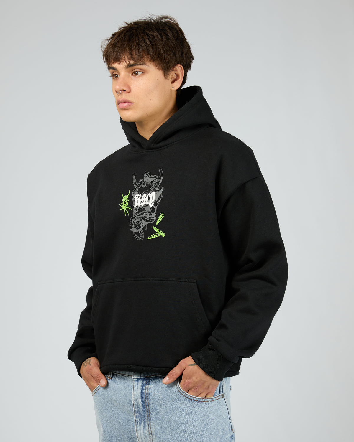Wither Oversized Hoodie Black