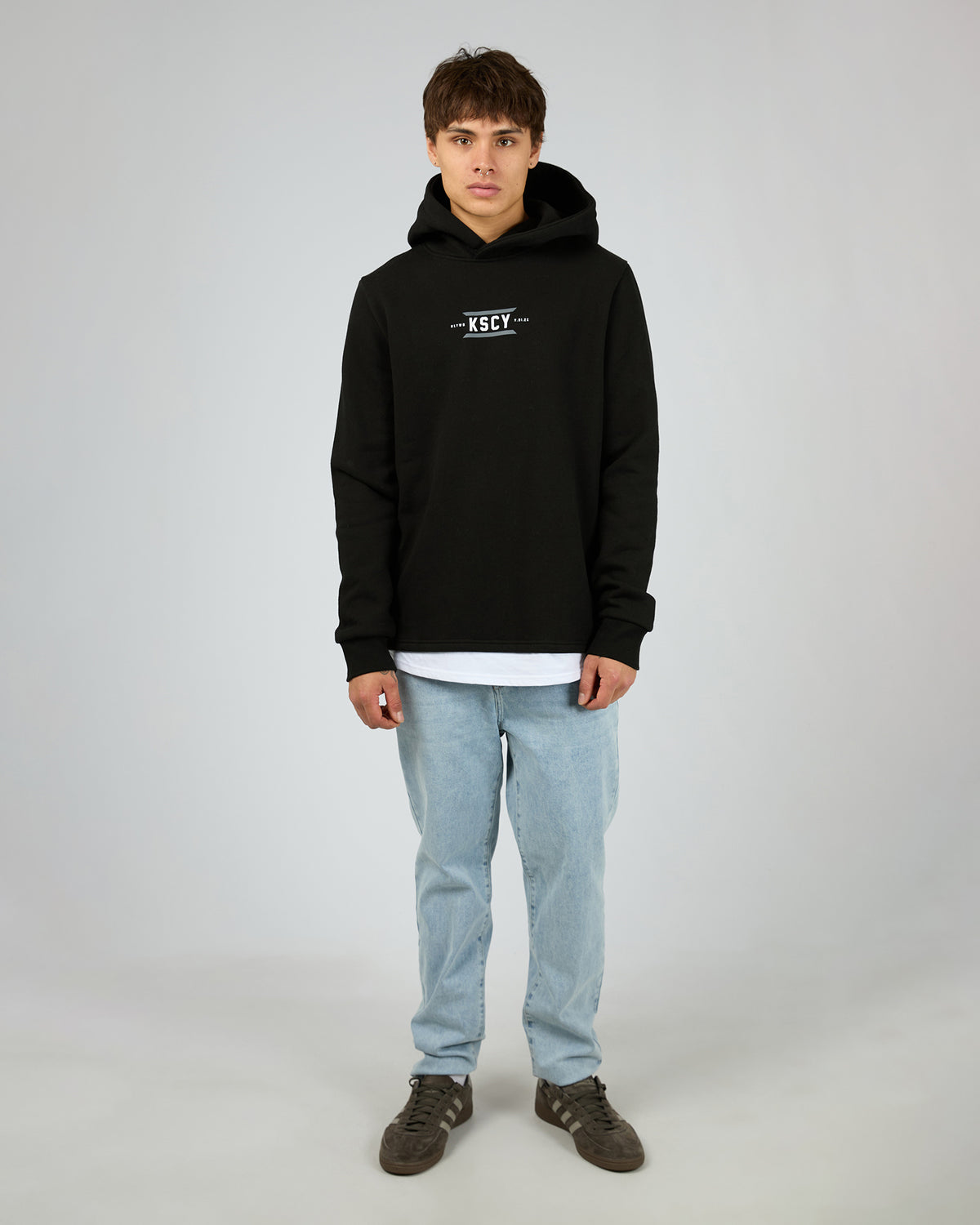 Beneath Layered Hoodie Black
