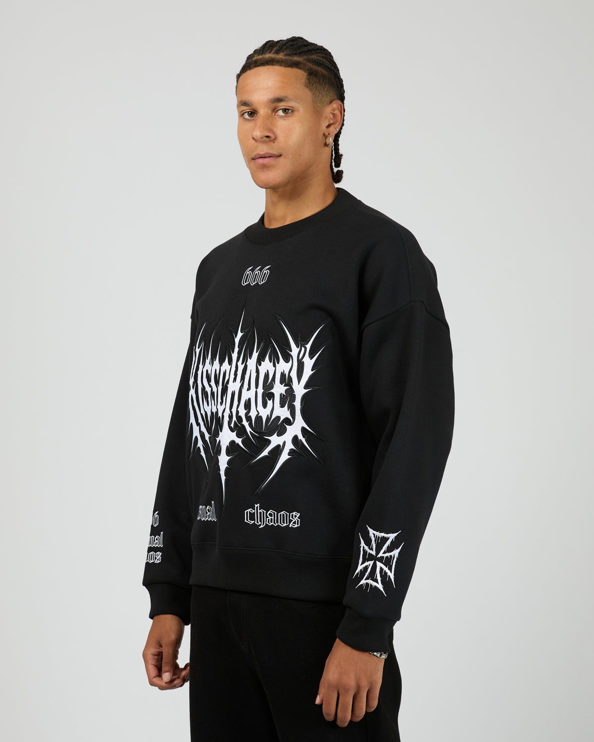 Titanium Box Fit Sweater Black