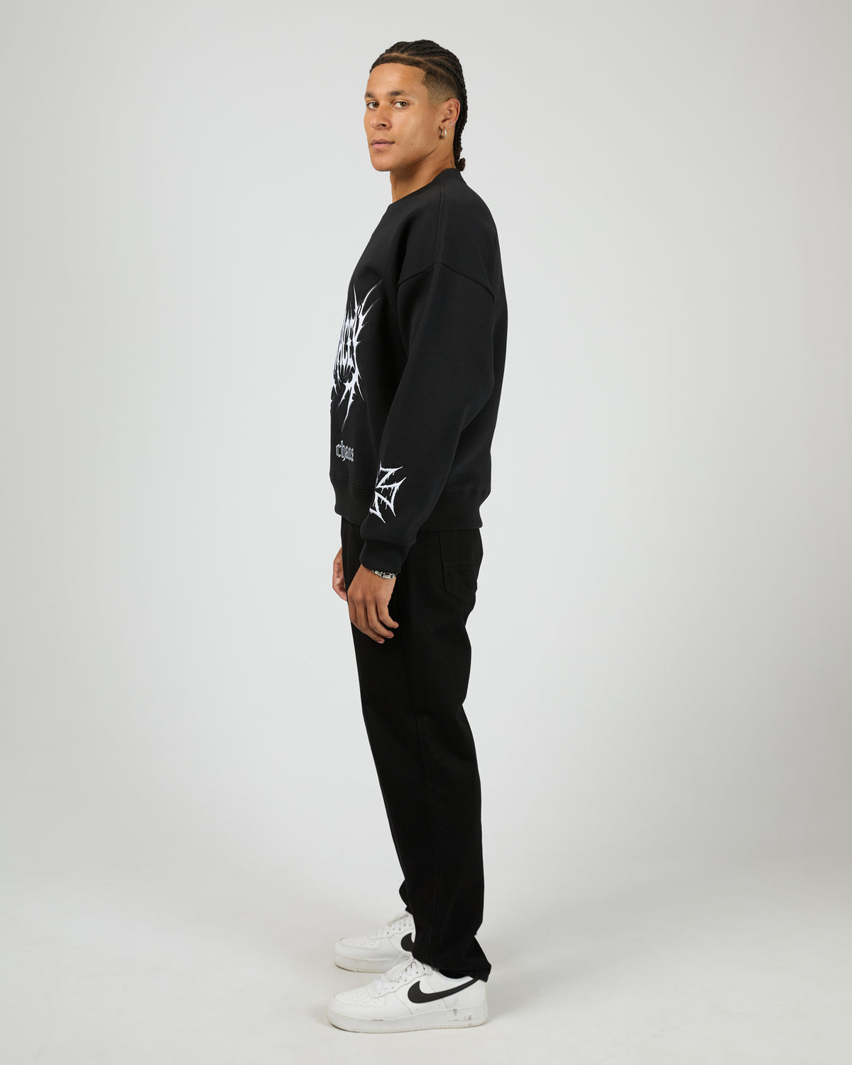 Titanium Box Fit Sweater Black