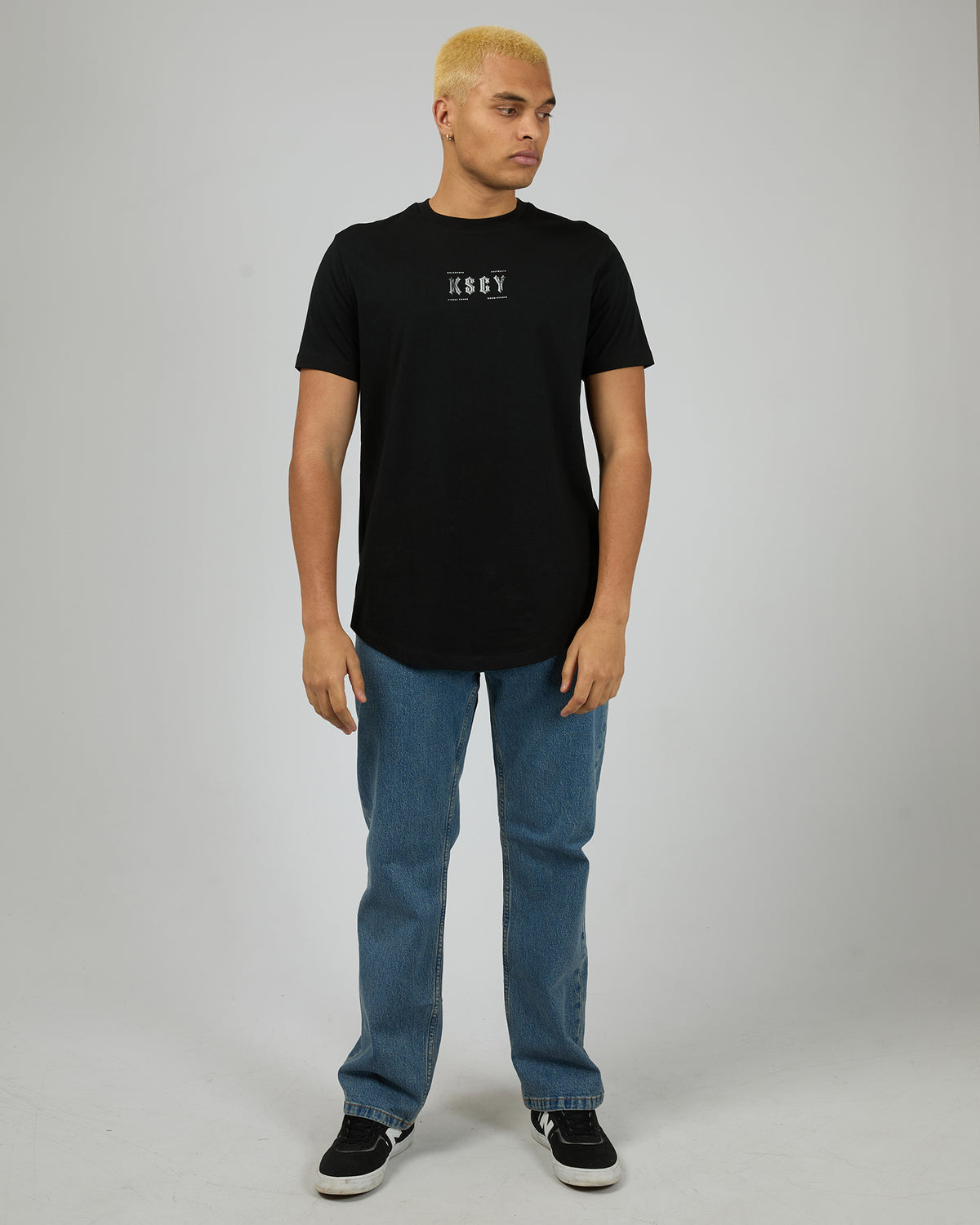 Encryption Dual Curved Tee Black
