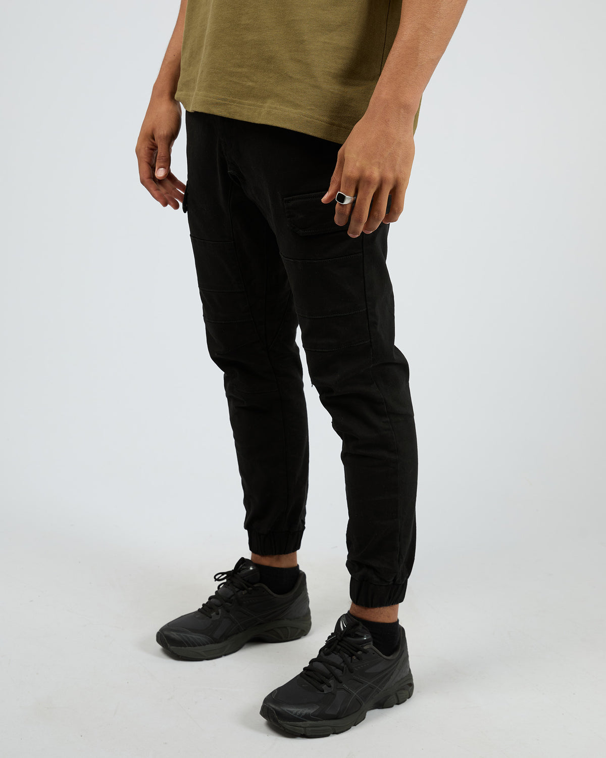 Salem Cargo Jogger Crystal Blue Vintage Black