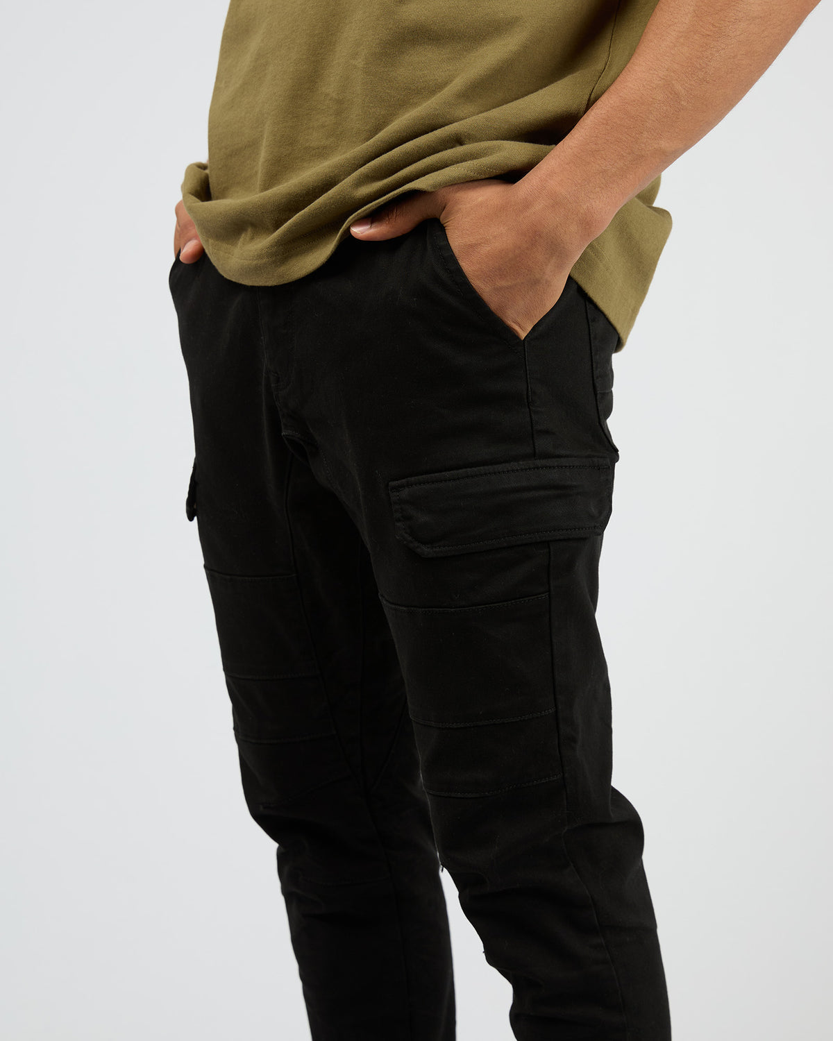 Salem Cargo Jogger Crystal Blue Vintage Black