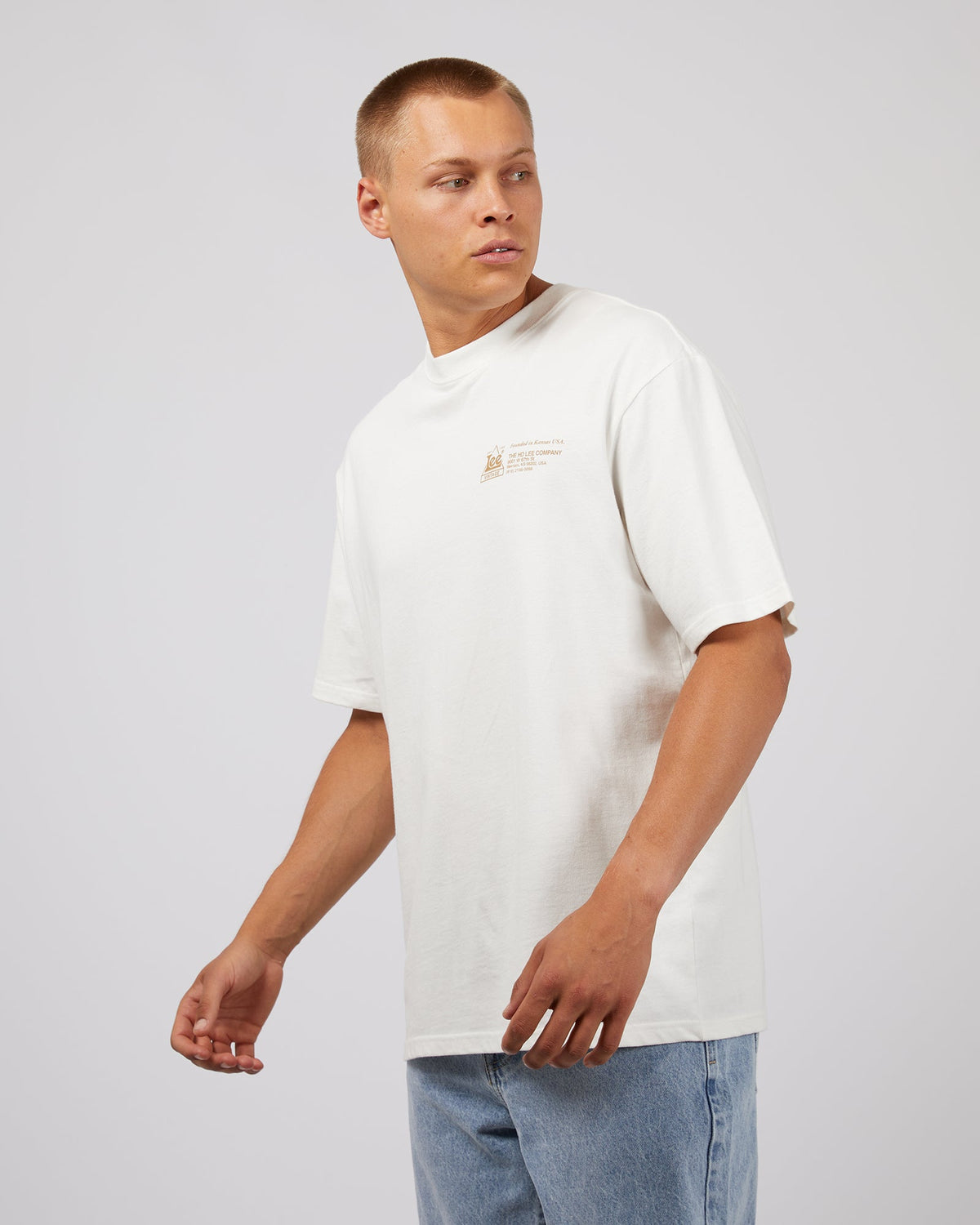 Lee-Business Baggy Tee Vintage White-Edge Clothing