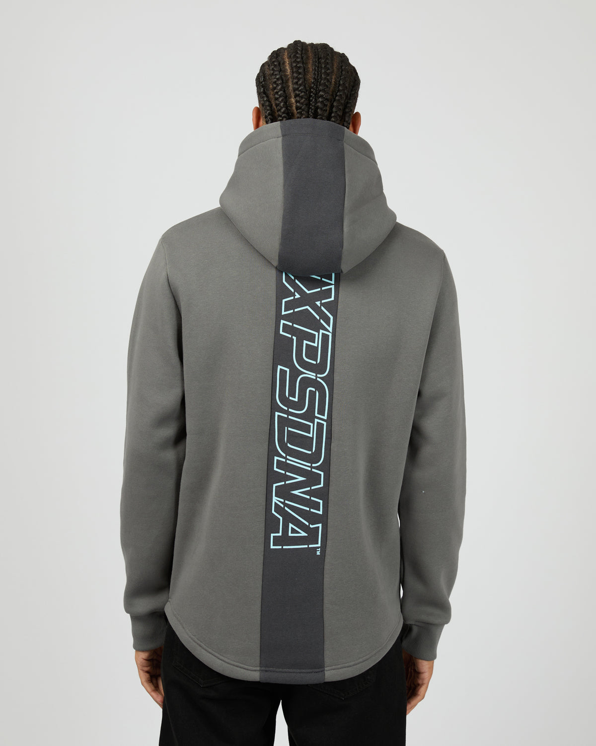Public Dual Curved Hoodie Charcoal