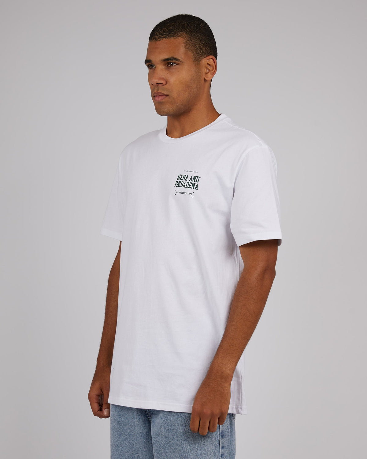 Nena and Pasadena-Overview Relaxed Tee Optical White-Edge Clothing