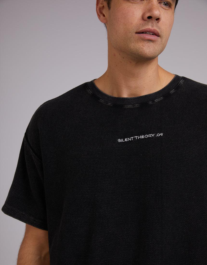 Silent Theory-All Day Logo Tee Washed Black-Edge Clothing