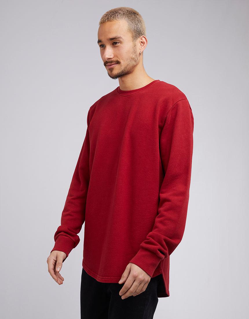 Silent Theory-Curved Hem Crew Red-Edge Clothing