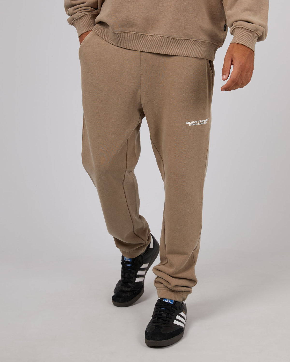 Silent Theory-Essential Theory Track Pant Tan-Edge Clothing