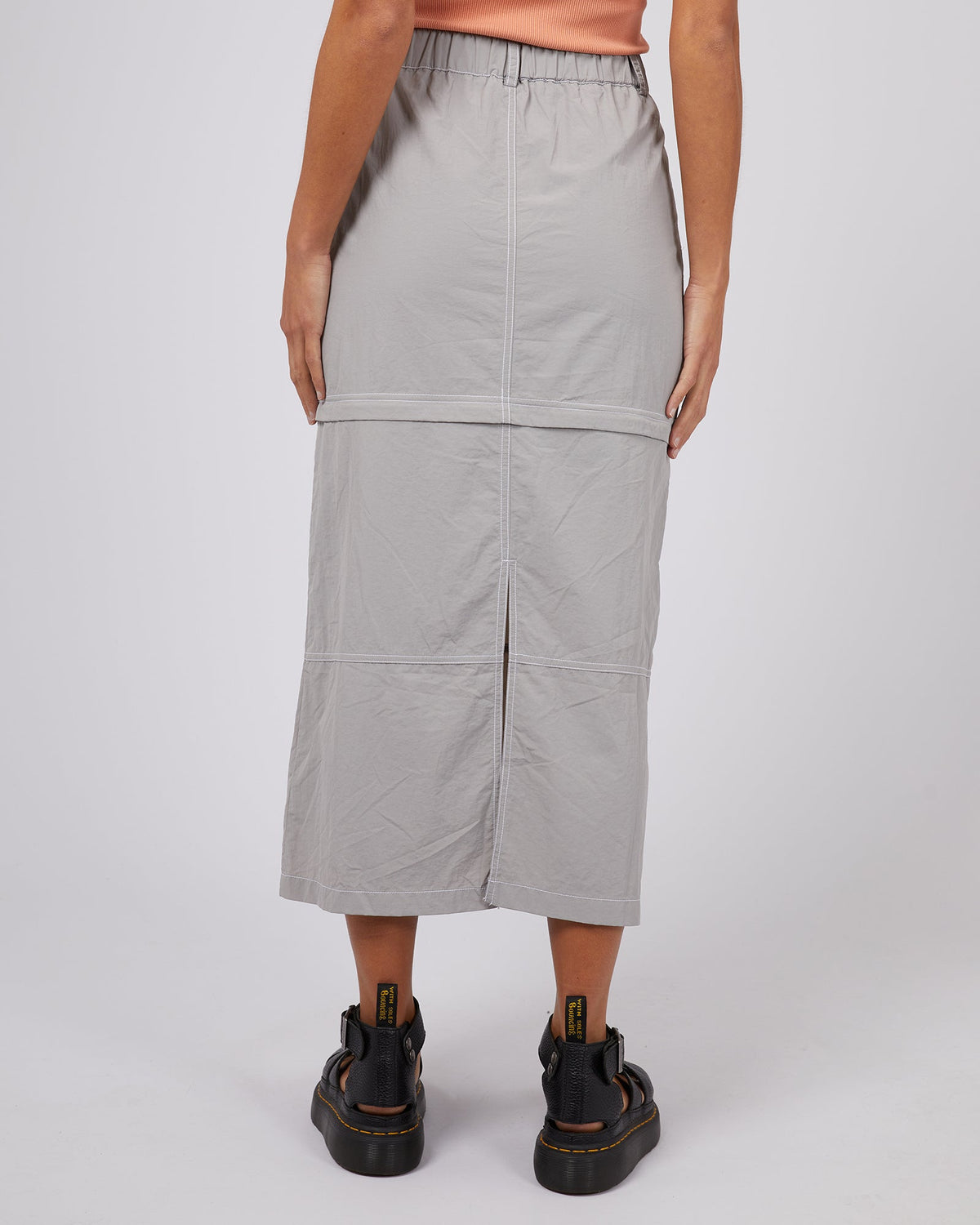 Silent Theory Ladies-Ace Contrast Skirt Grey-Edge Clothing
