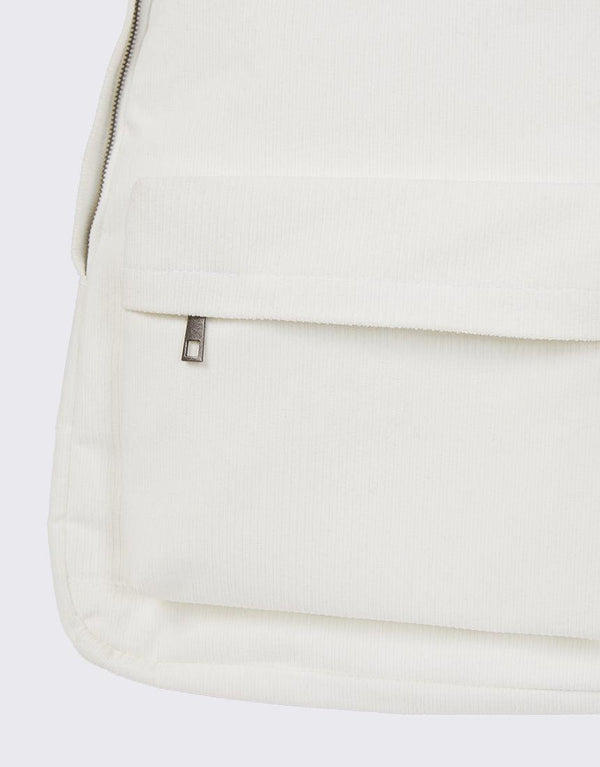 Plain white backpack online cheap