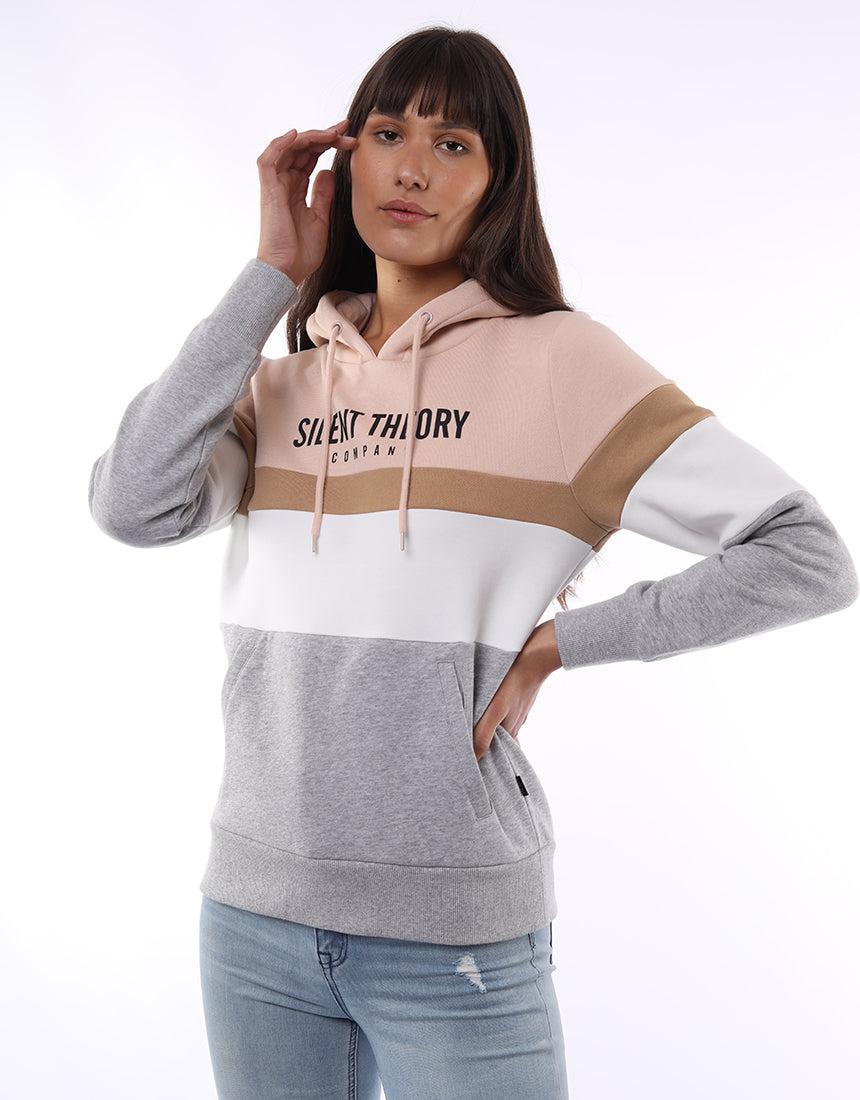 Silent Theory Ladies-Overlay Panelled Hoody Candy-Edge Clothing