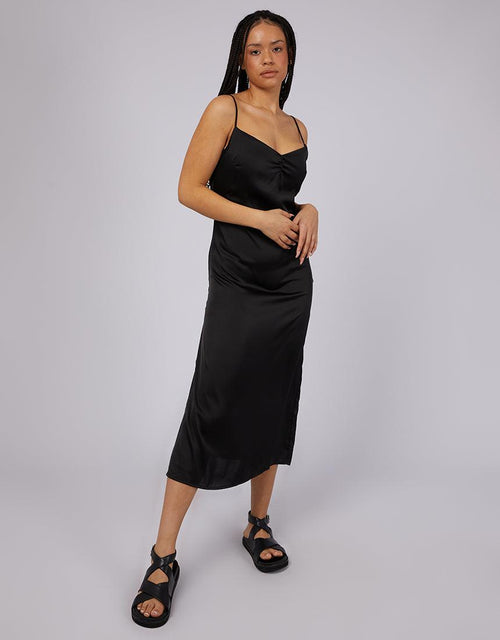 Silent Theory Ladies-Watson Midi Dress Black-Edge Clothing