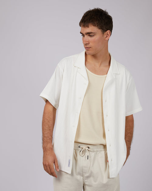 Silent Theory-Moroccan Knit Shirt White-Edge Clothing