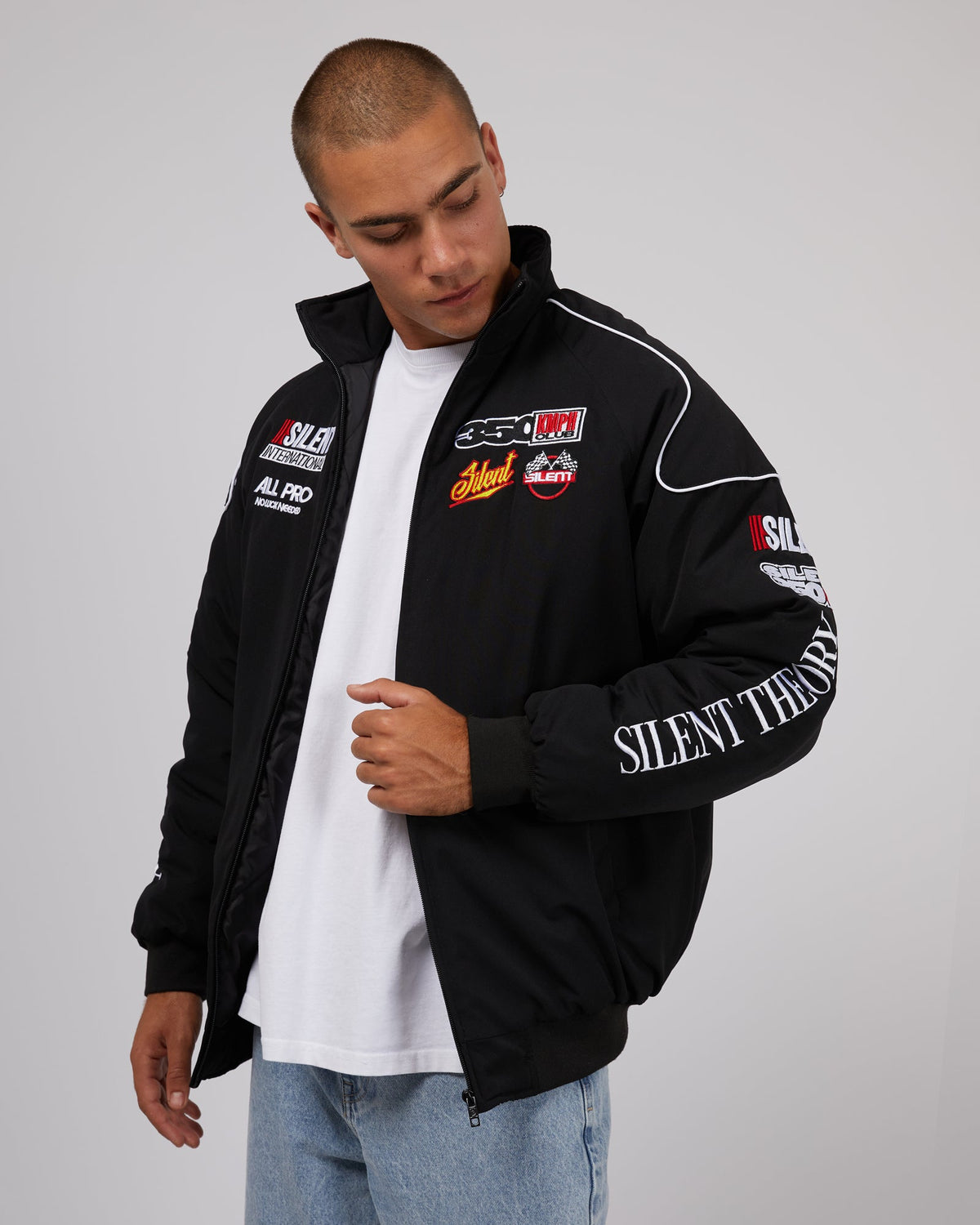 Silent Theory-Racer Jacket Black-Edge Clothing
