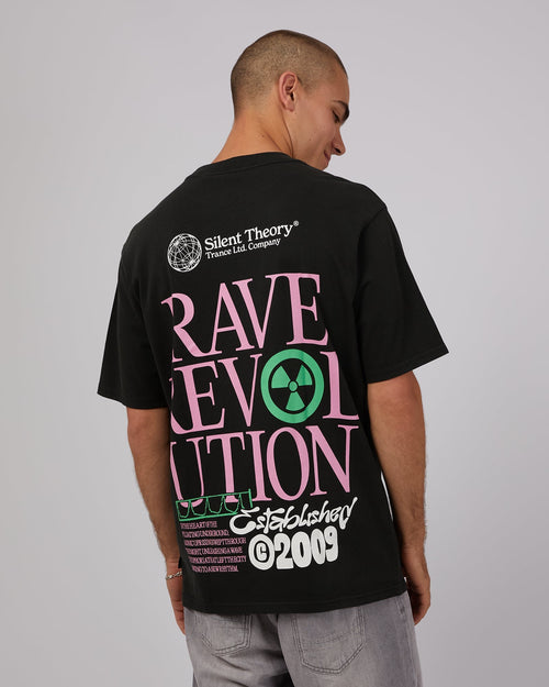 Silent Theory-Revolution Tee Washed Black-Edge Clothing