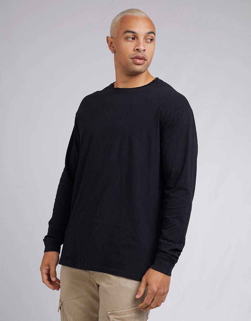 Silent Theory-Standard Fit Linen Long Sleeve Black-Edge Clothing