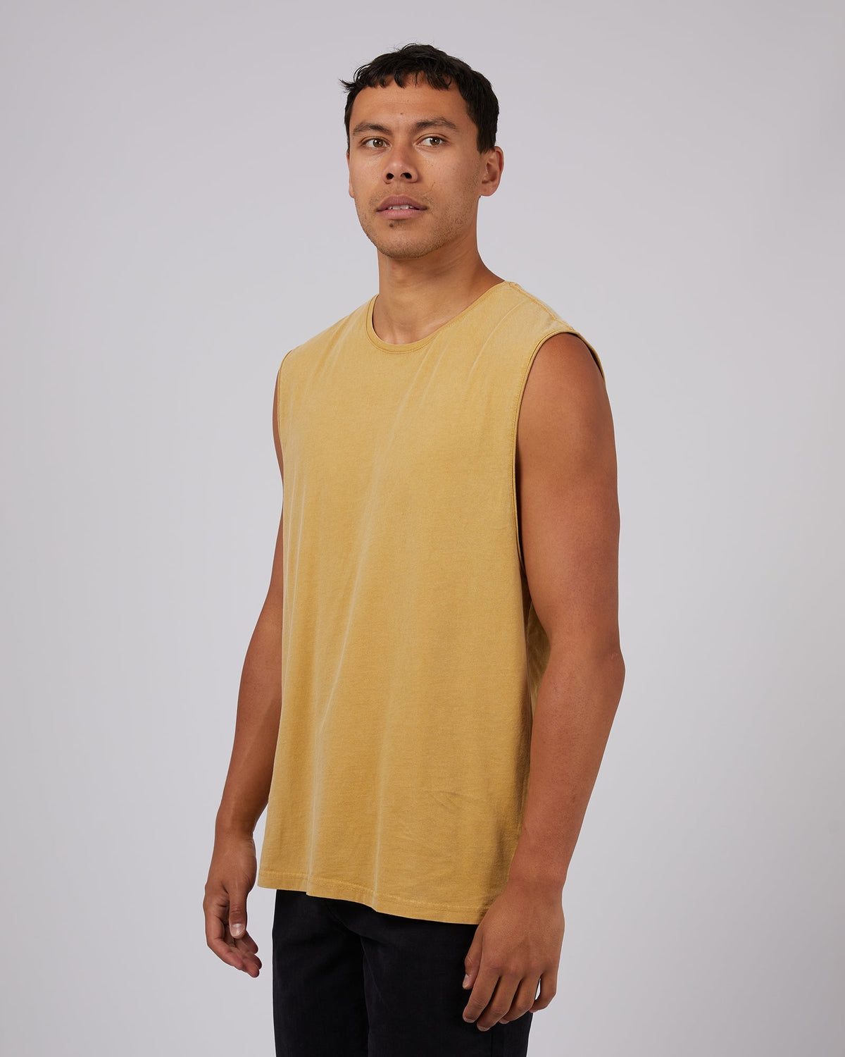 Silent Theory-Standard Fit Muscle Mustard-Edge Clothing