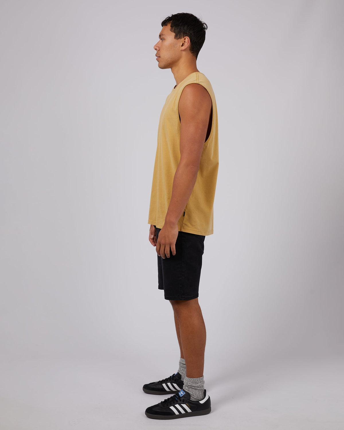 Silent Theory-Standard Fit Muscle Mustard-Edge Clothing