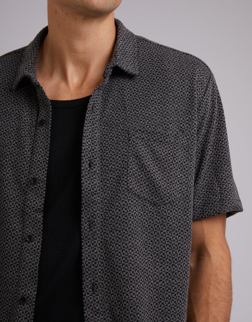 Silent Theory-Textured Shirt Black-Edge Clothing