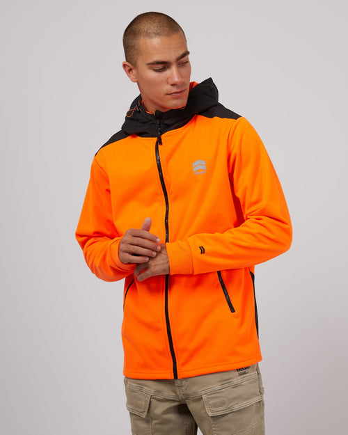 St. Goliath-Apw Zip Hooded Fleece Orange-Edge Clothing