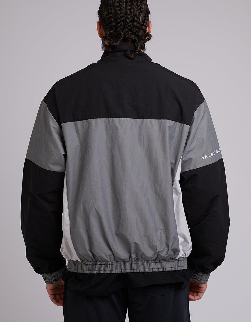 St. Goliath-Track Zip Thru Jacket Black-Edge Clothing