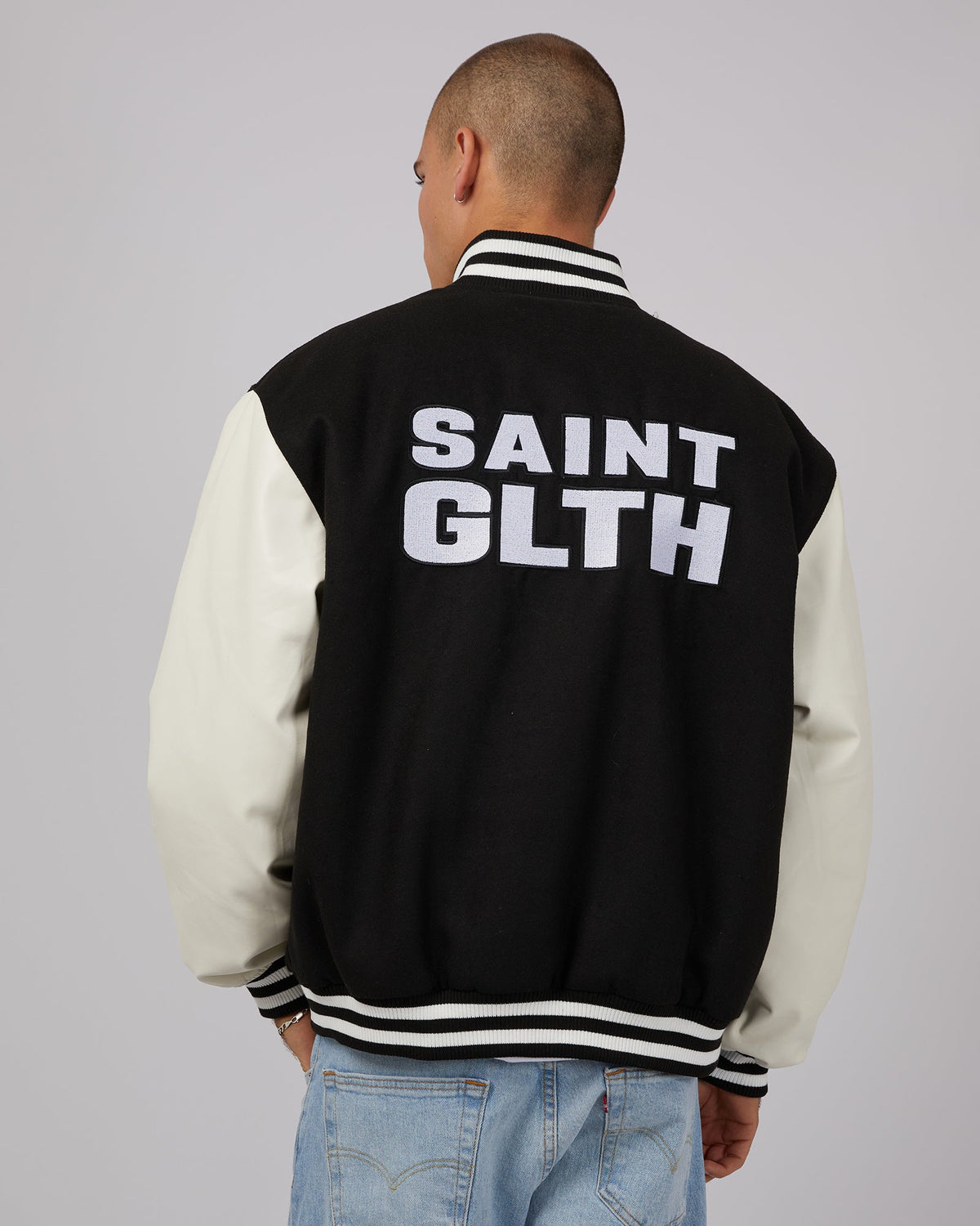 St. Goliath-Varsity Jacket Black-Edge Clothing