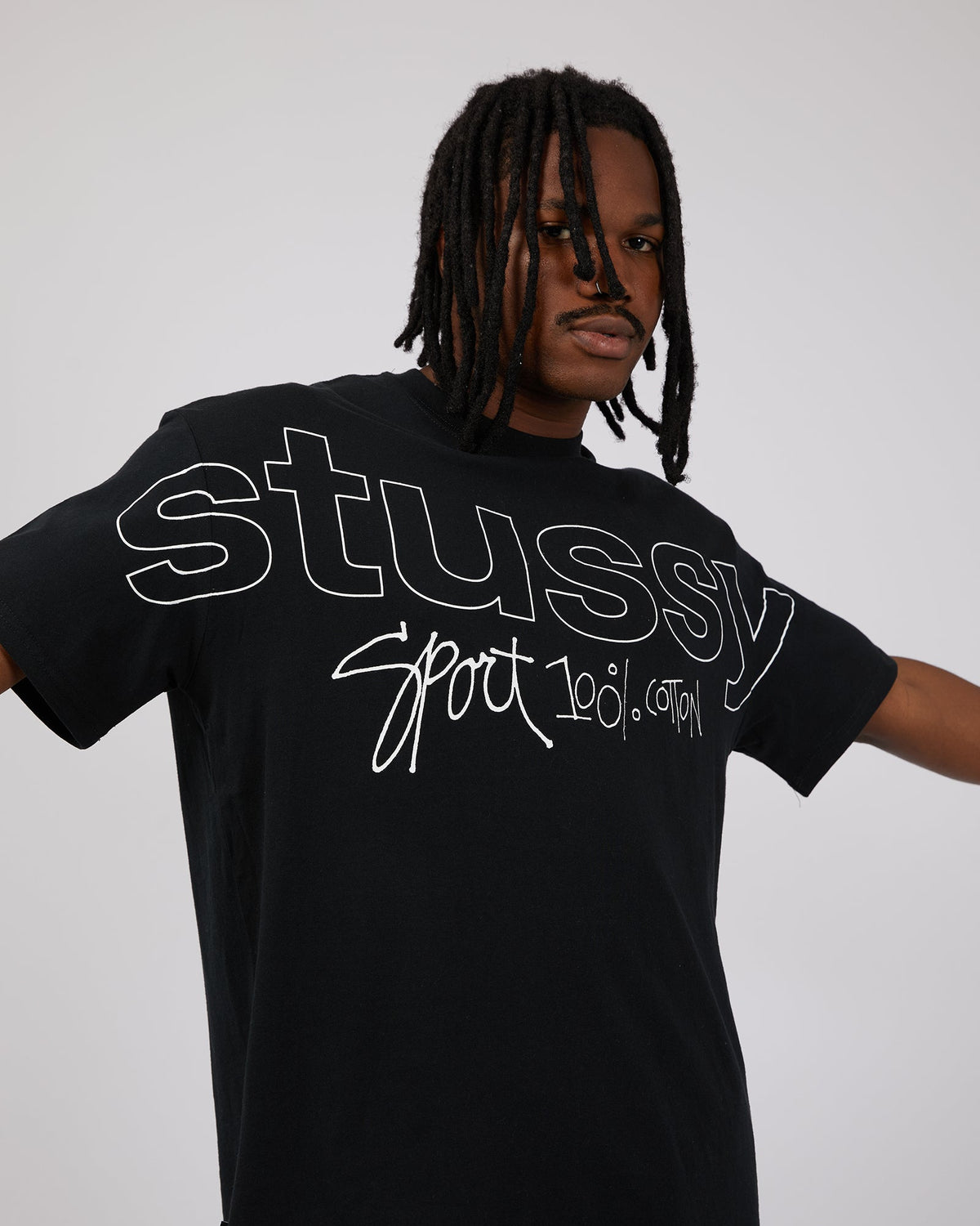 Stussy-Sport 100 Tee Black-Edge Clothing