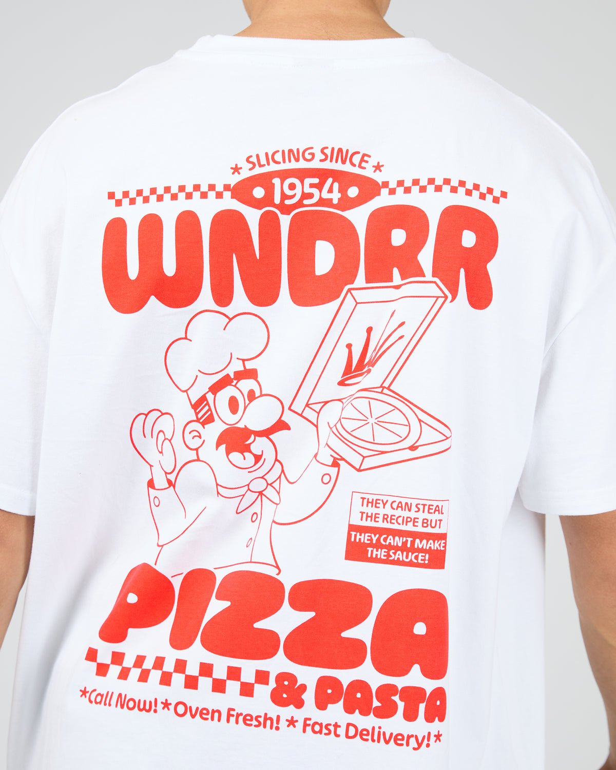 Slicing Since Box Fit Tee White