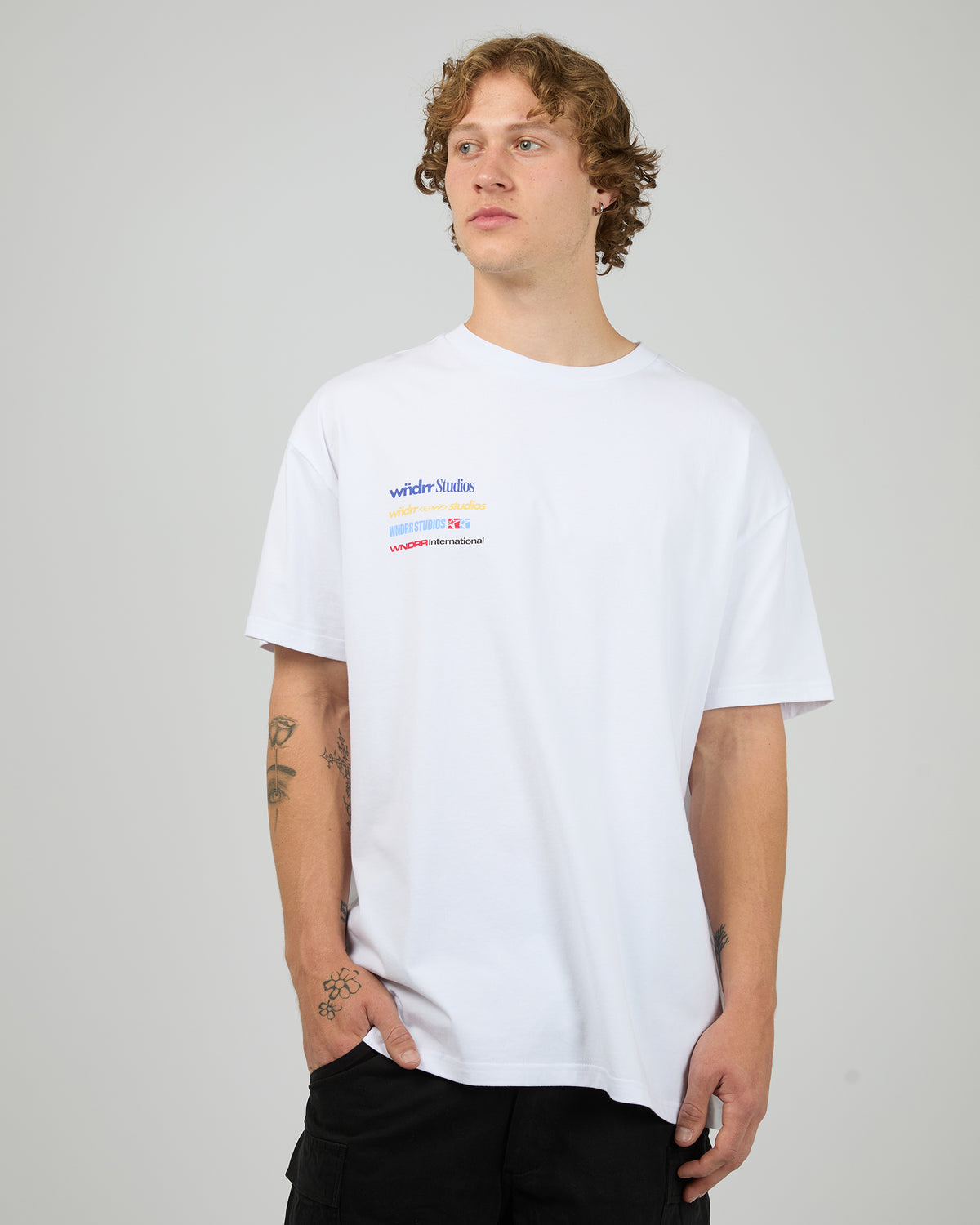 Sponsored Box Fit Tee White