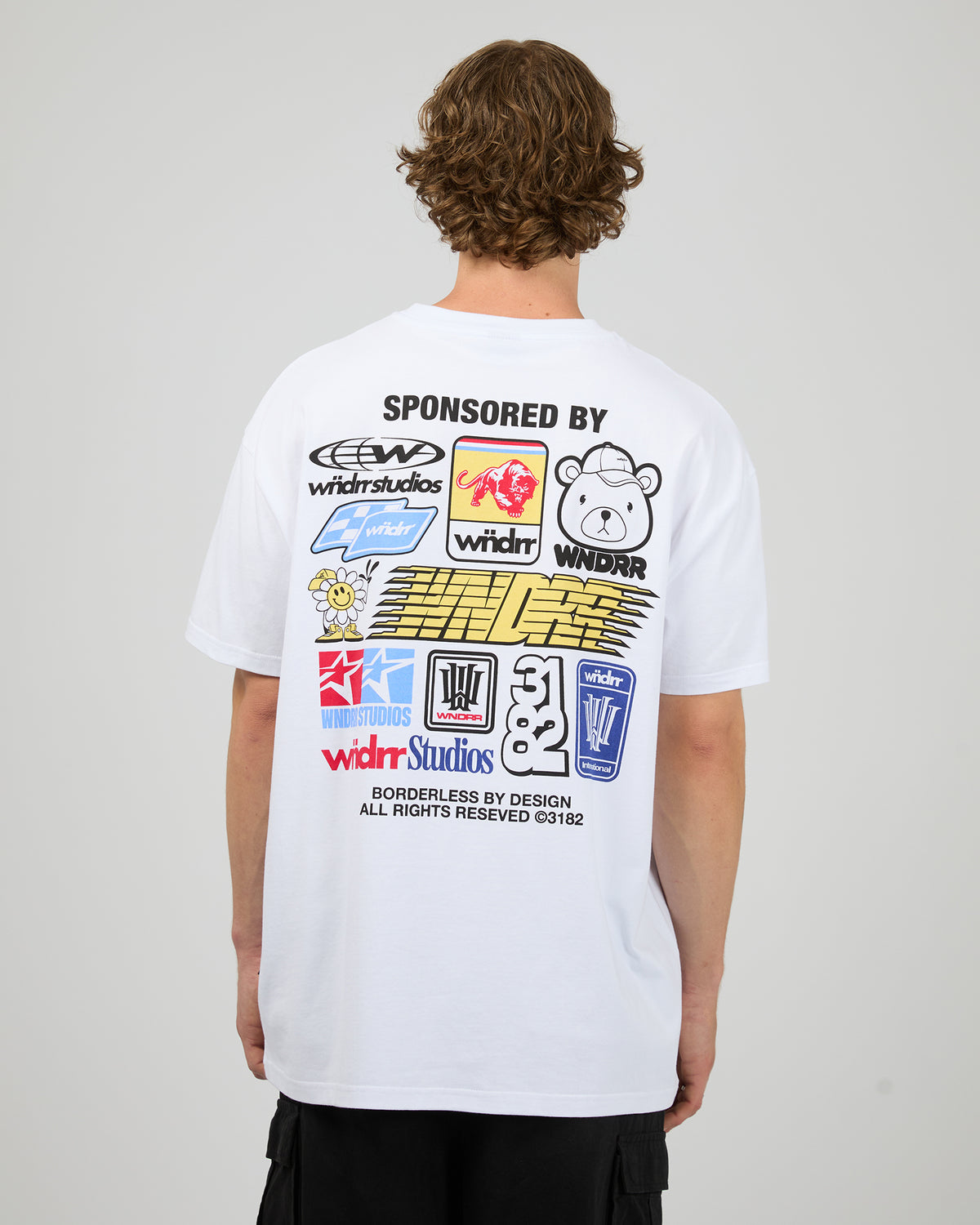 Sponsored Box Fit Tee White