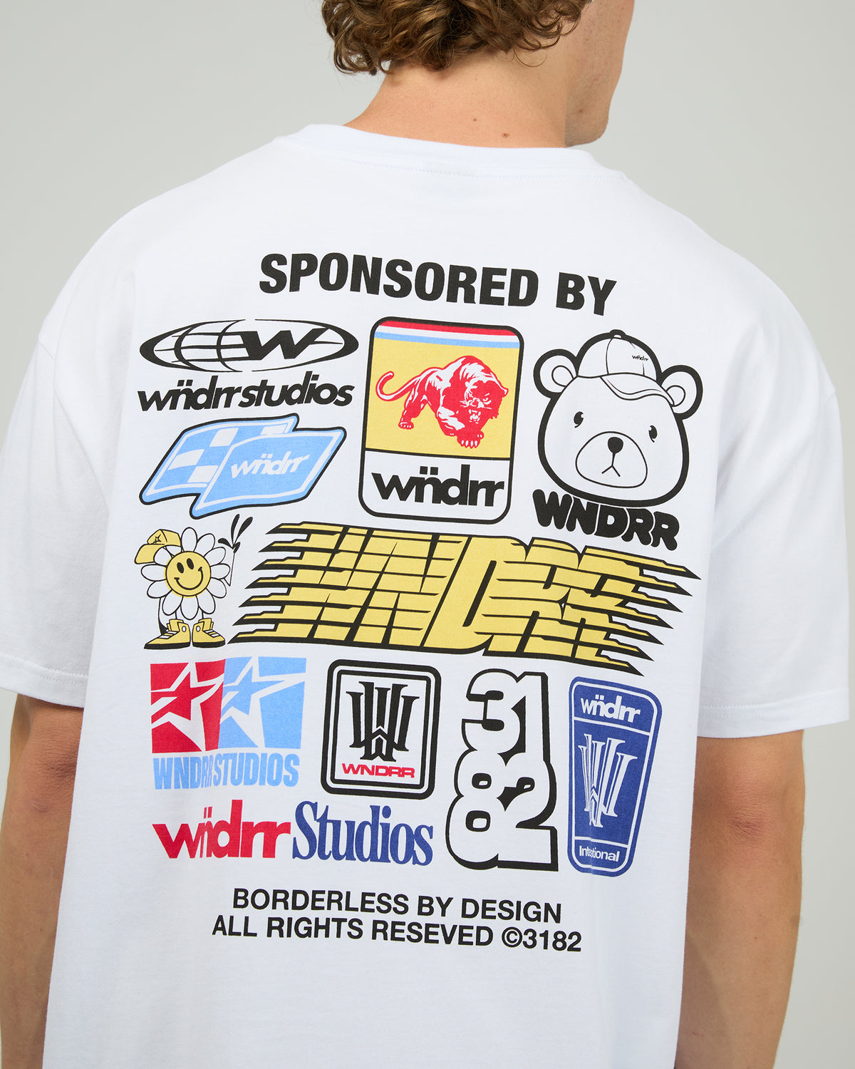 Sponsored Box Fit Tee White
