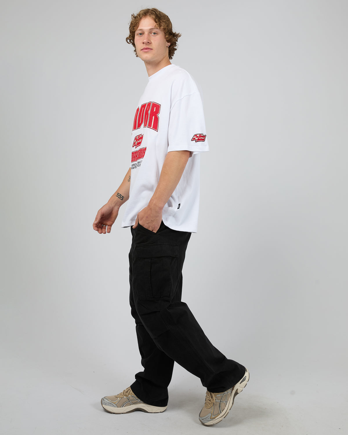 Drivetrain Heavy Weight Tee White