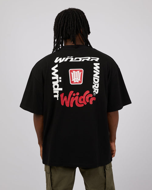 Wndrr-All Out Heavy Weight Tee Black-Edge Clothing