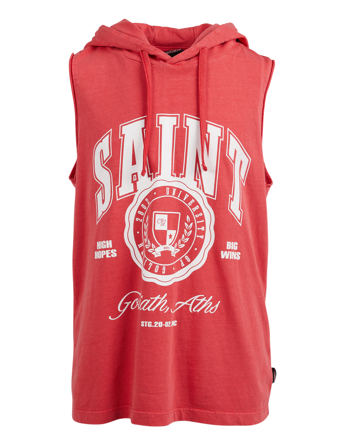 Kids Princeton Muscle Hoodie Red