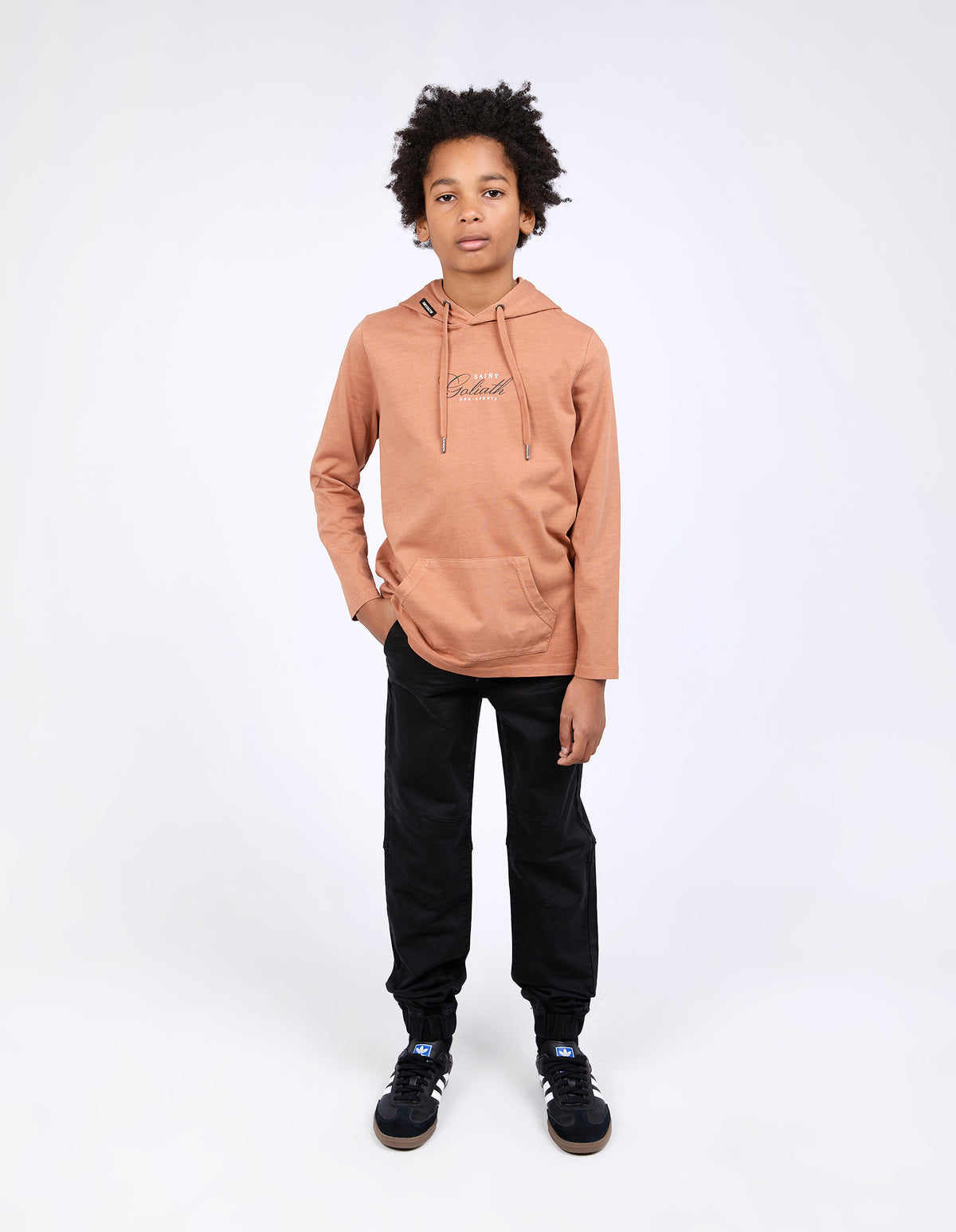 Teen Mark Hooded Tee Tan