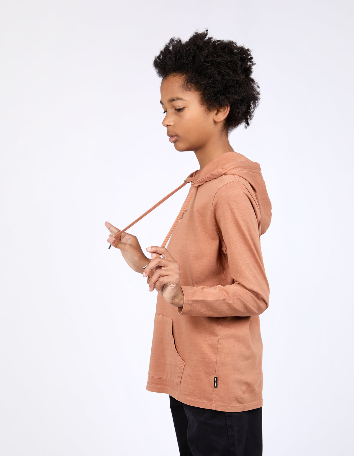 Teen Mark Hooded Tee Tan