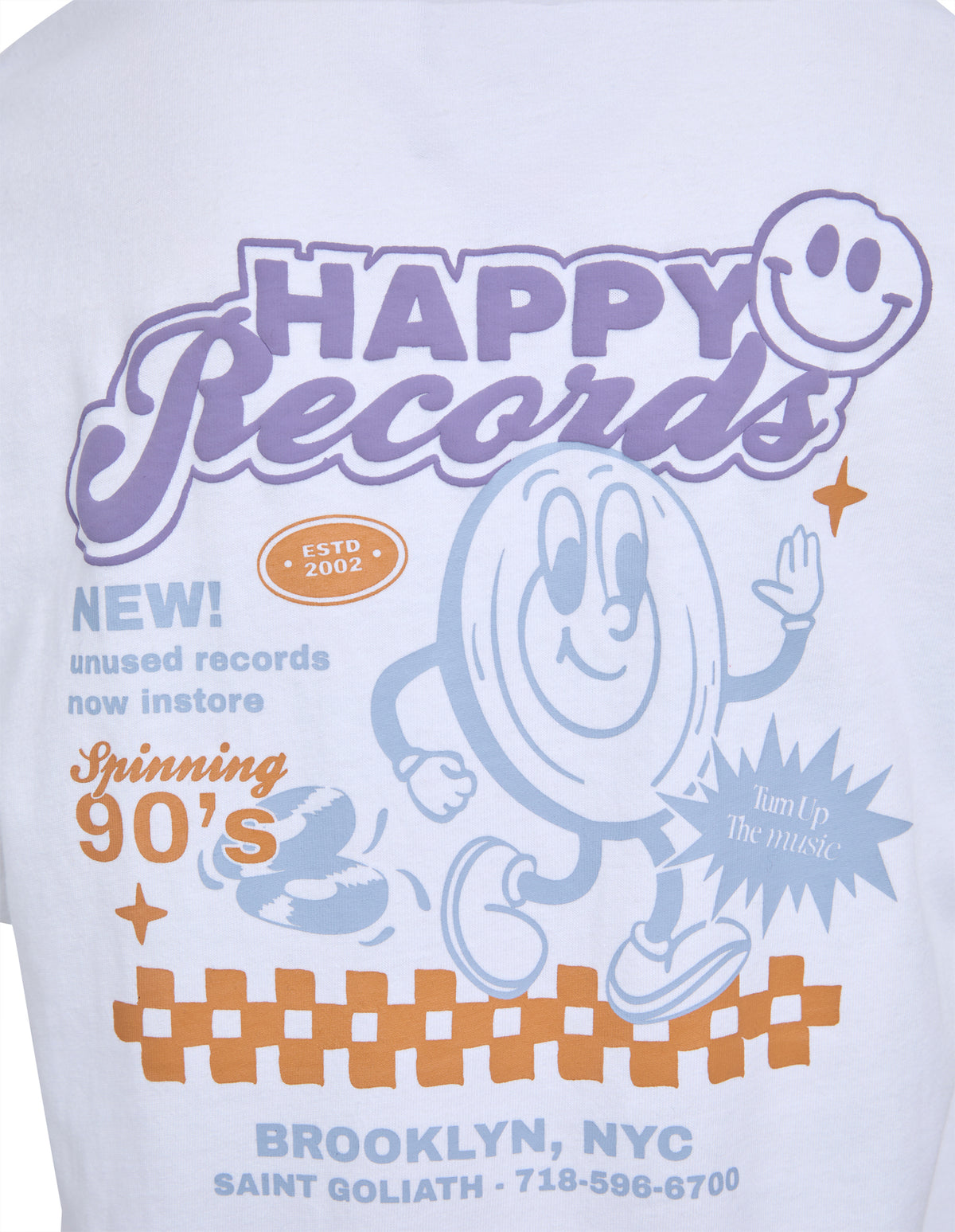 Happy Records Tee White - Edge Clothing