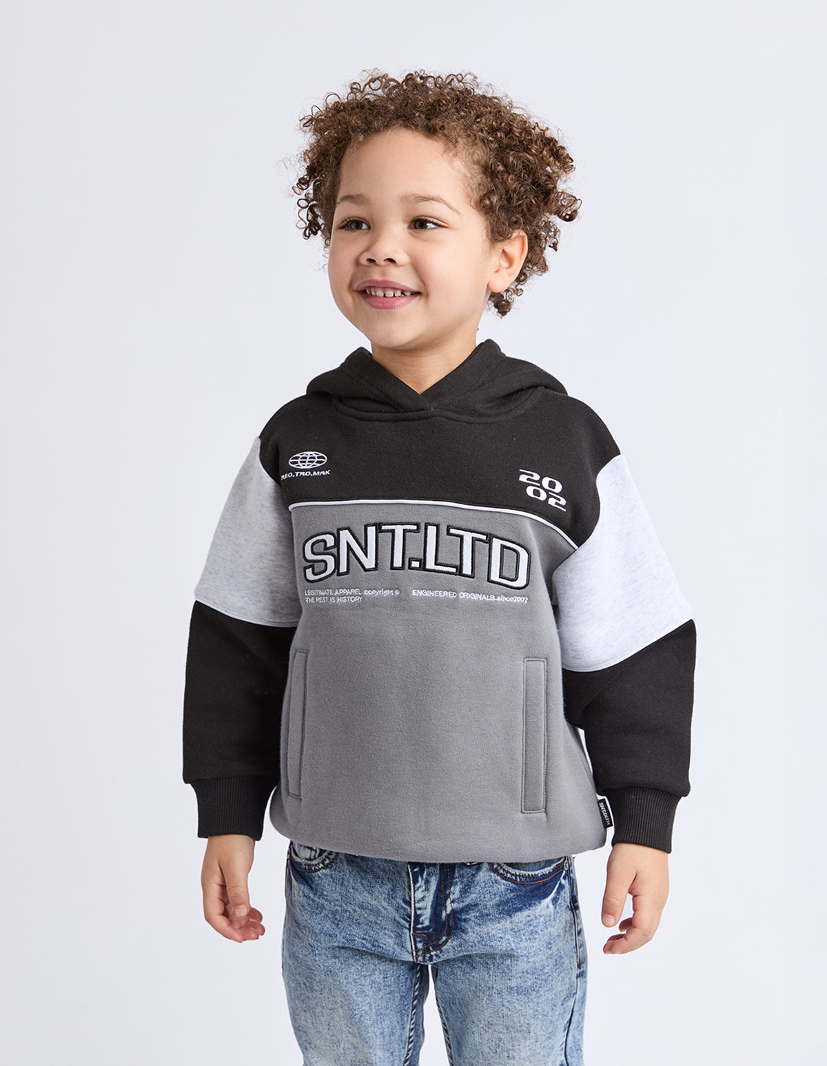 Kids Pitch Hoodie Charcoal