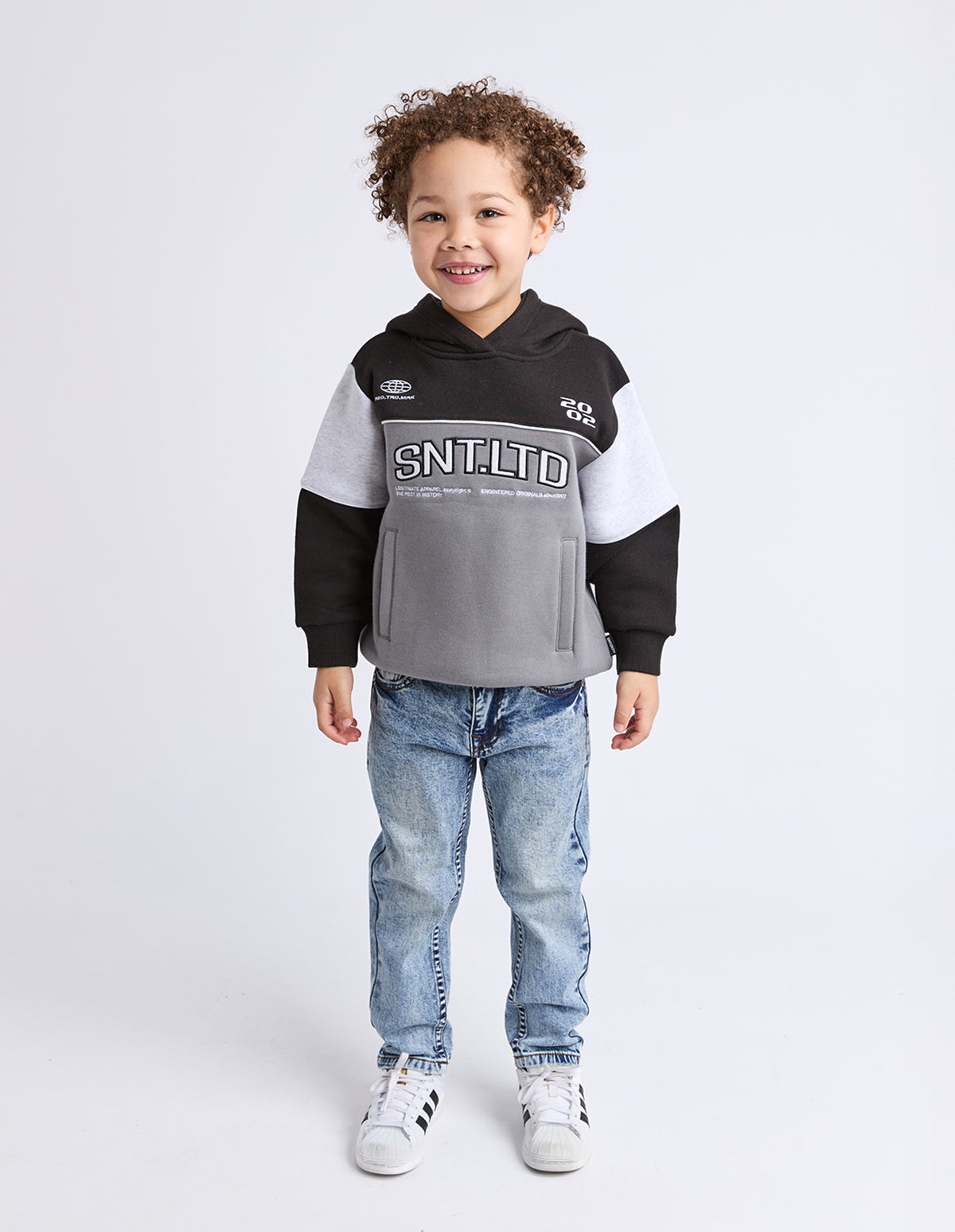 Kids Pitch Hoodie Charcoal