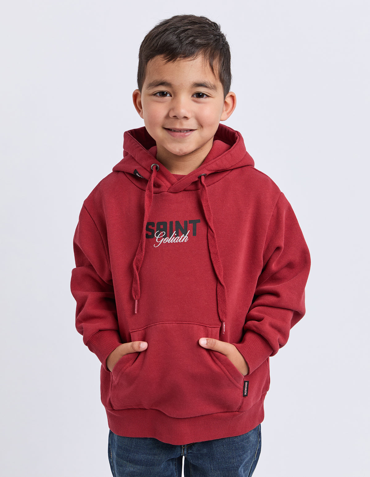 Kids Upside Hoodie Red