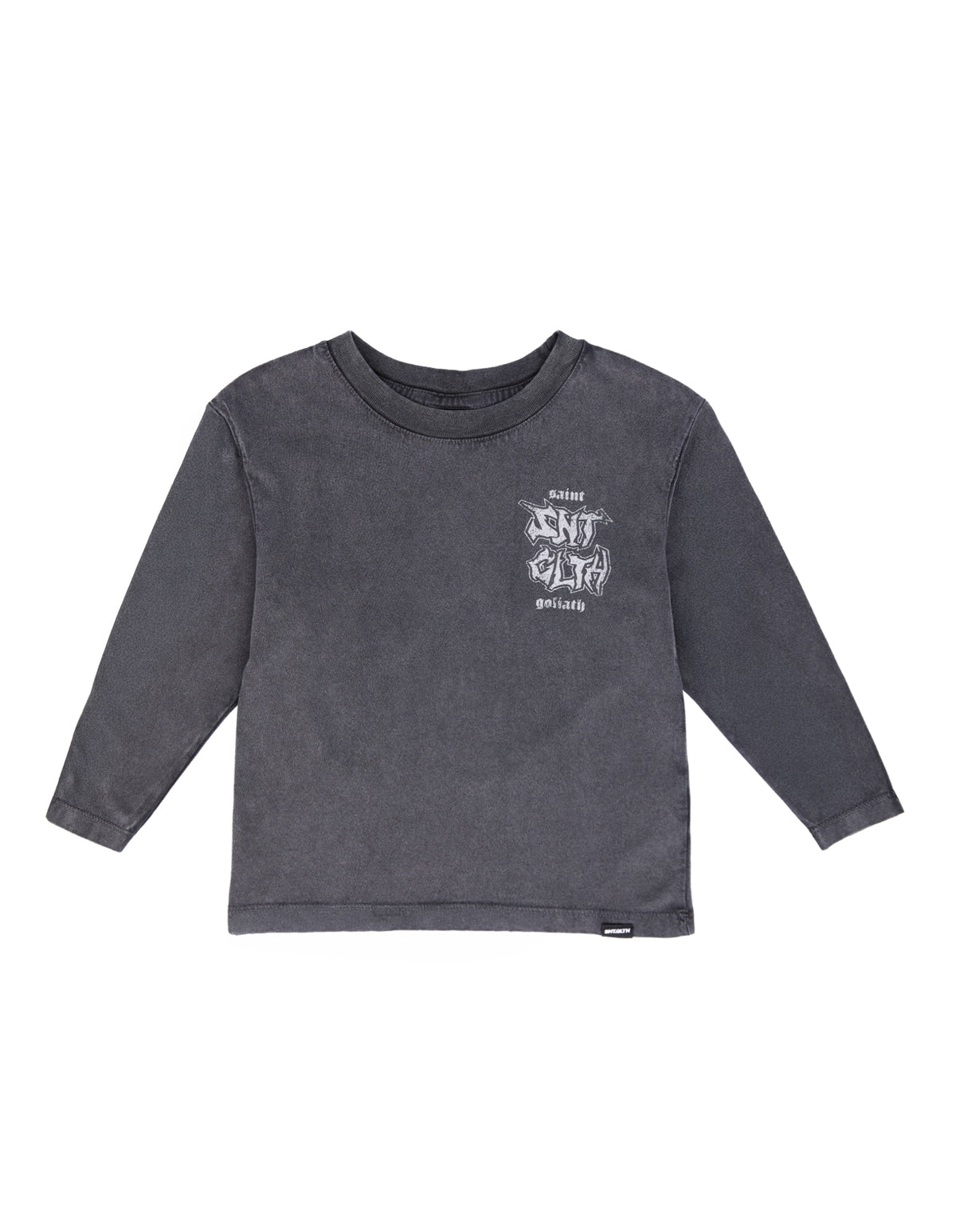 Kids Established Long Sleeve Tee Washed Black