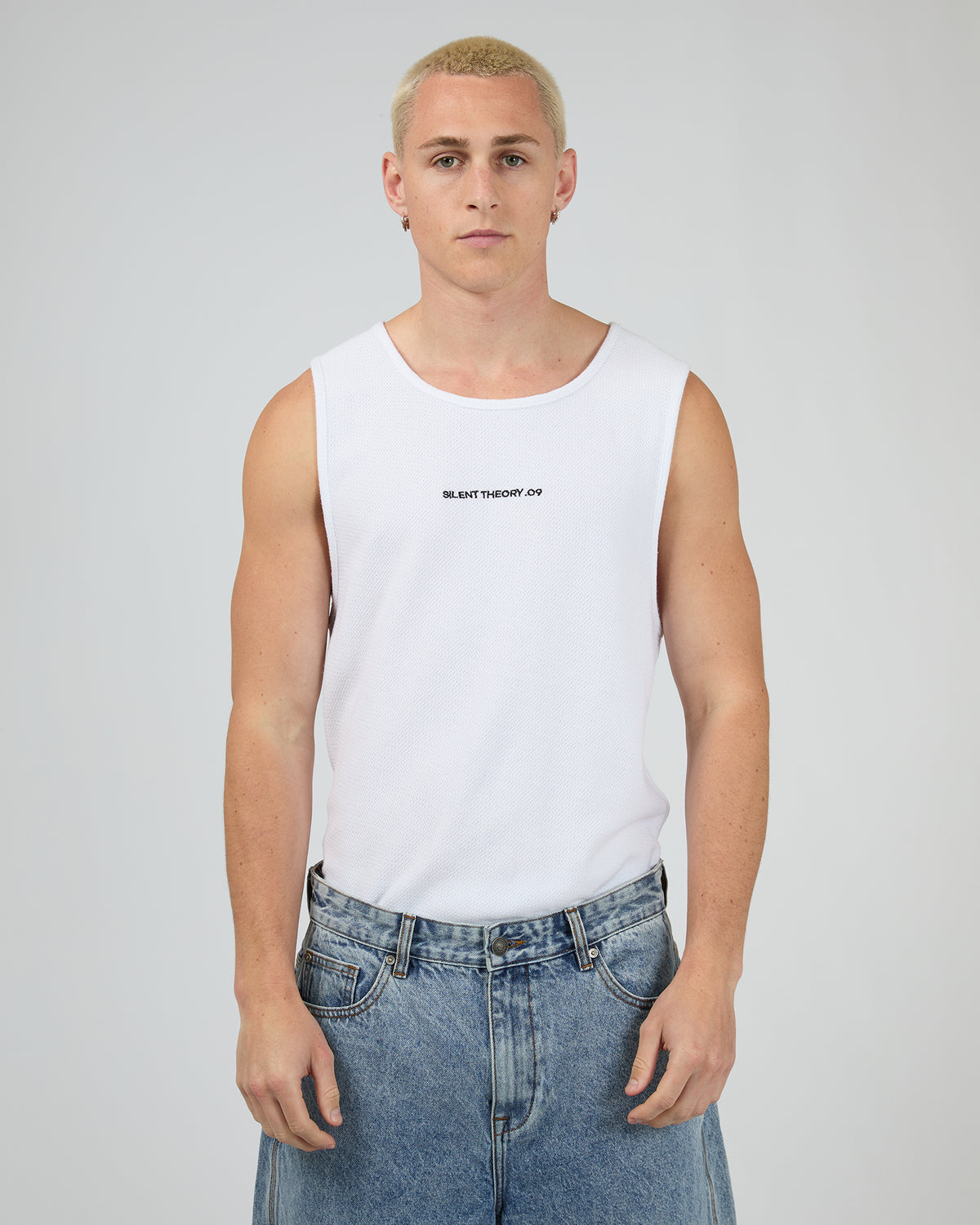 Lucas Textured Singlet White