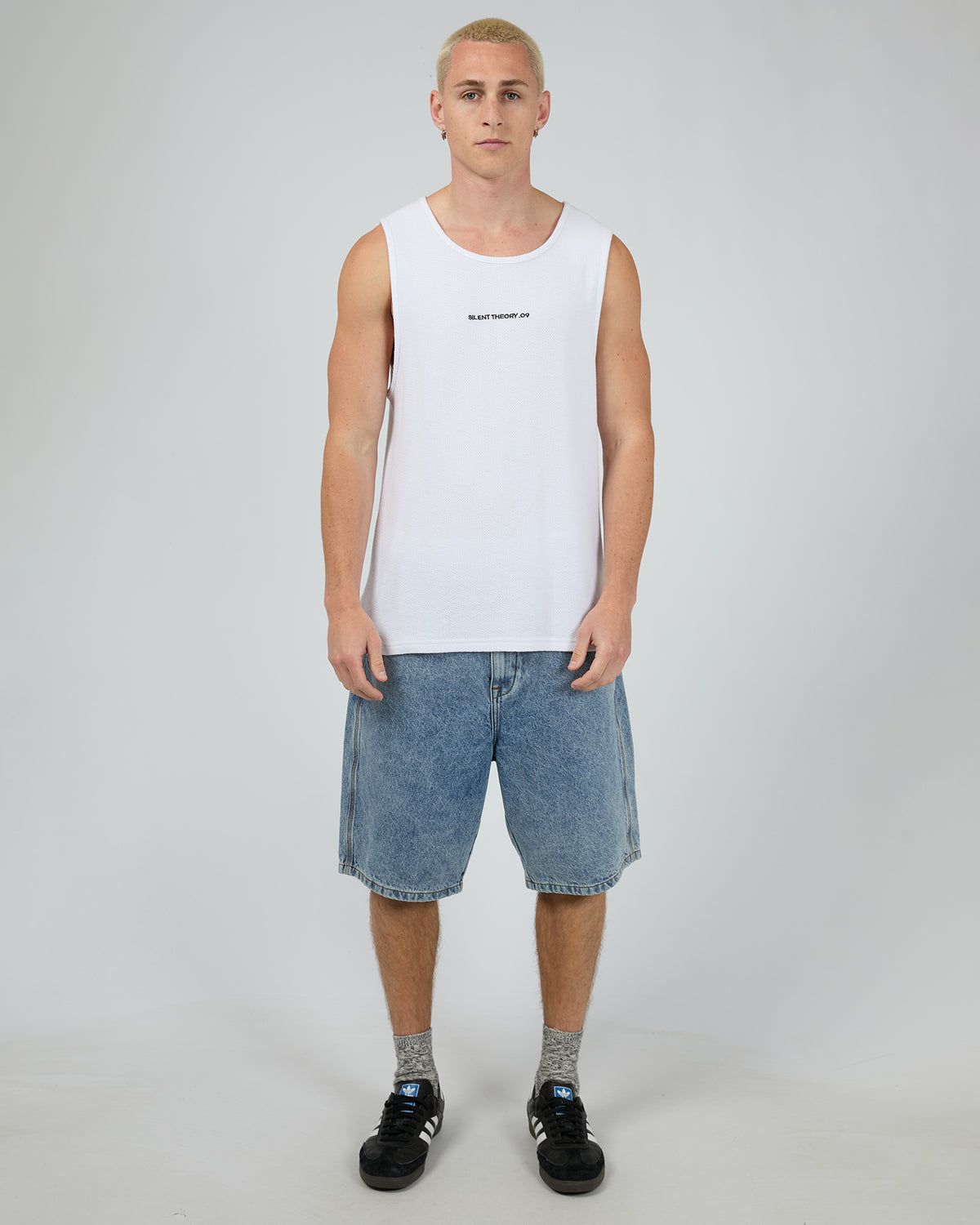Lucas Textured Singlet White