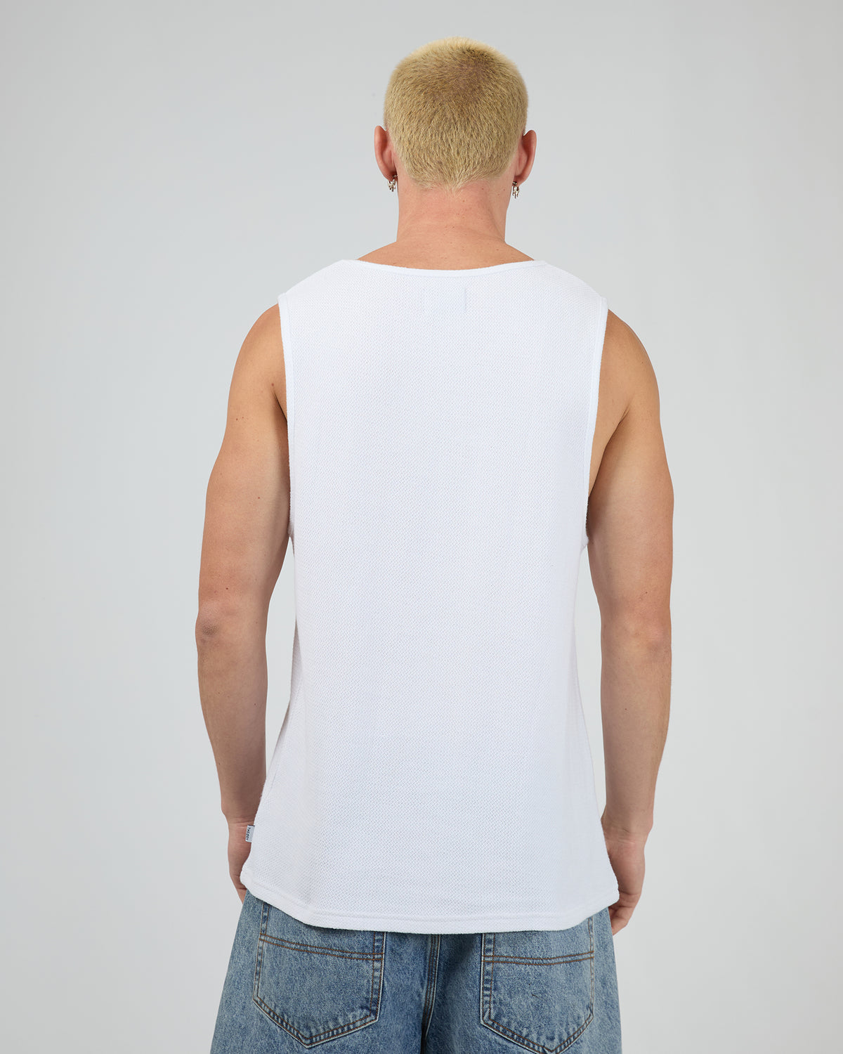 Lucas Textured Singlet White