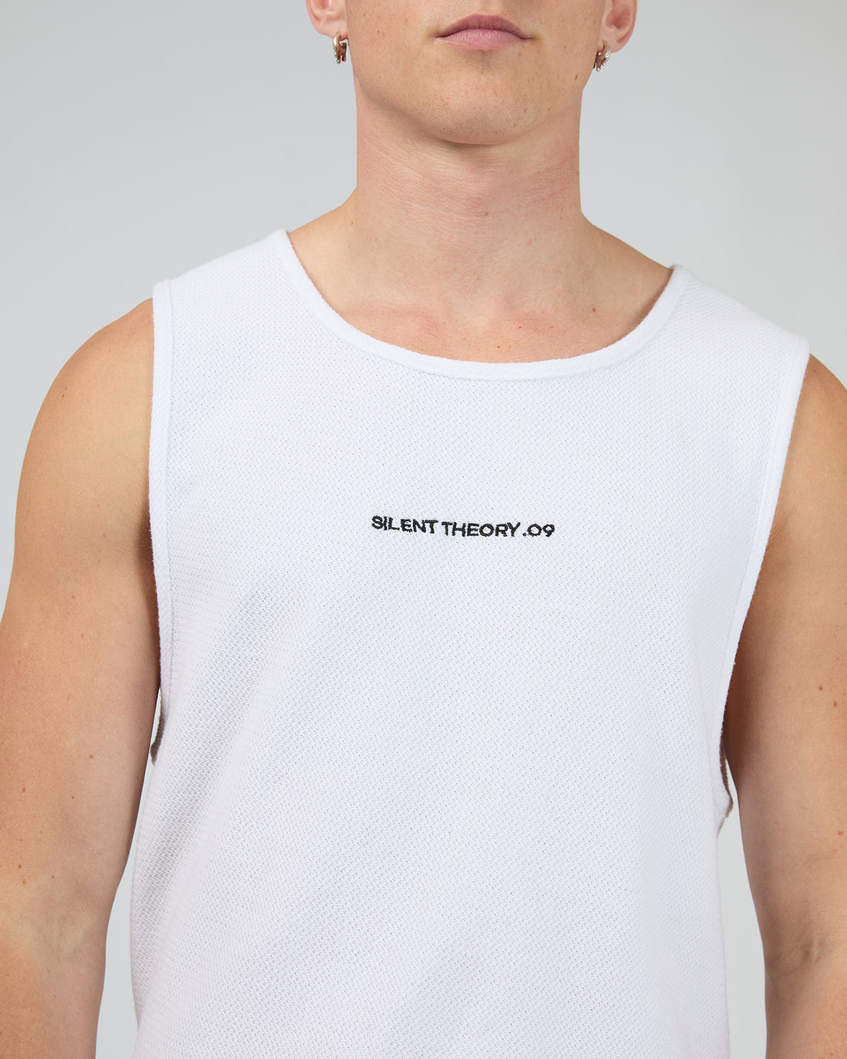 Lucas Textured Singlet White