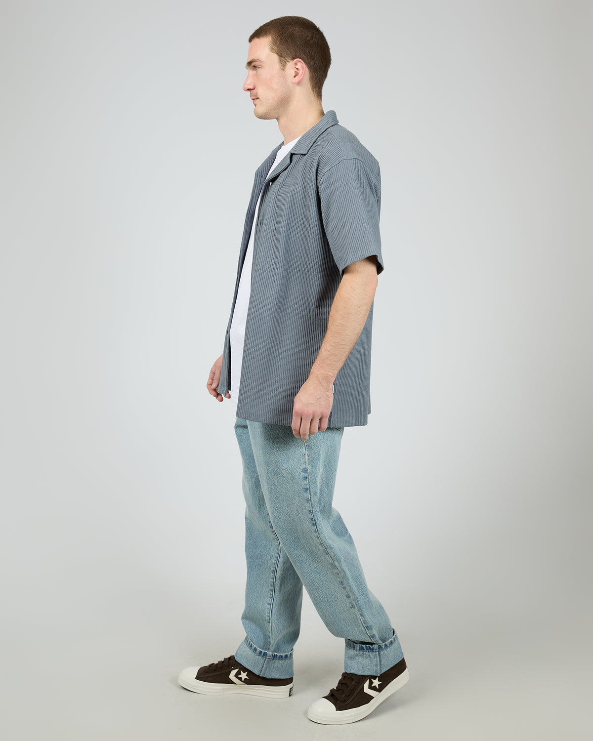 Session Waffle Shirt Steel
