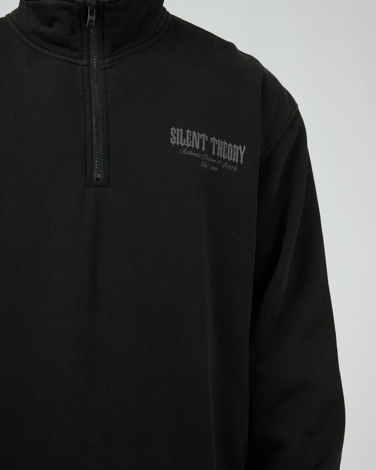 Conflict Quarter Zip Washed Black